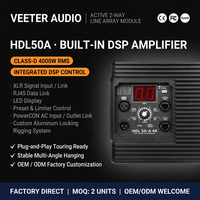 Sistema de Audio Profesional de Tres Vías HDL50A-4K, Sistema Activo con Neodimio, Resistente al Agua, Altavoz de Madera Contrachapada de 8000 Vatios Pico