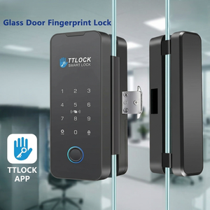 TTlock Ble טביעת אצבע ביומטרית תמיכה במנעול חכם עם סיסמה וירטואלית מנעול דלת זכוכית דיגיטלית ללא מפתח לשימוש מסחרי במשרד - Product Image 2