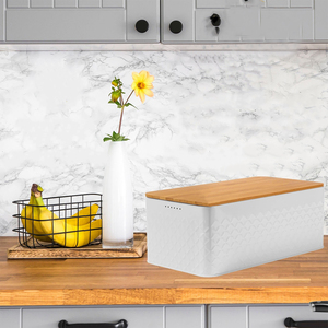 Hộp Bánh Mì Trắng Để Bàn Nhà Bếp Hộp Đựng Thớt Tre Hộp Đựng Bánh Mì Tre - Product Image 6