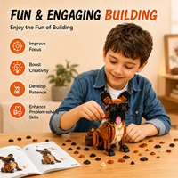 Kit de Construcción de Modelo de Bulldog Francés, Juguete de Bricolaje, Figura Coleccionable Personalizada, Regalo Decorativo, Adorno, Venta al por Mayor