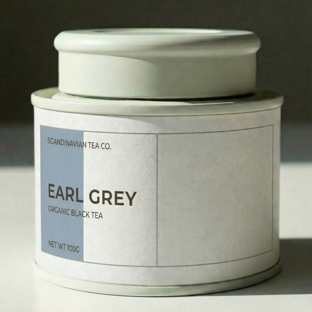 76mm Recyclable Circular Packaging Paper Tube, Containing a Manual Secondary Sealing Cap, Suitable for Tea Packaging