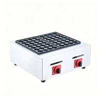 Machine à Takoyaki à gaz en acier inoxydable à deux plaques, modèle commercial, pour boulettes de poisson et petites boulettes de poulpe, de comptoir