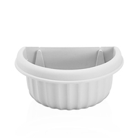 Pot de fleur semi-circulaire en plastique suspendu au mur pour jardin vente en gros