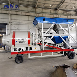 YHZM500 Planta dosificadora de hormigón móvil Mezclador de tambor Tipo de tambor Planta mezcladora móvil - Product Image 1