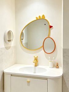 <span class=keywords><strong>Specchio</strong></span> per Bambini a Forma di Pollo con Cornice Gialla, <span class=keywords><strong>Specchio</strong></span> per Bagno e Camera da Letto, Decorazione Carina per Casa, Vendita all'Ingrosso - Product Image 2