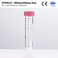 Tube à centrifuger stérile jetable en plastique de 15 ml, série Rose, pour laboratoire, emballé sous sachet scellé, vente en gros