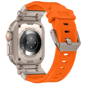 Huanlong สายซิลิโคนแนวสปอร์ตสำหรับ APPL ULTRA 2สายรัดข้อมือสำหรับ I Watch band 42 44 45 49มม. ยางสำหรับ I Watch 8/9/10 - Product Image 1