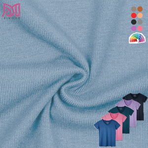 <span class=keywords><strong>Modal</strong></span> Algodón <span class=keywords><strong>Spandex</strong></span> 1X1 Rib 220gsm /260 Peso medio Ecológico Estiramiento para niños Niñas Ropa de tela teñida lisa - Product Image 3