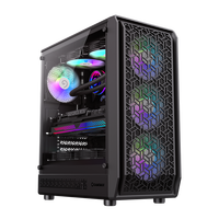 GAMEMAX OEM ODM Plastic Computer Case White Black ATX Mid Tower Stock ATX PSU 7 Slots 12cm Fan