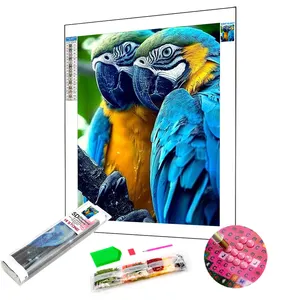 Décoration murale d'animaux Crystal Gem Arts Painting Full Drill Round Diamond DIY 5D Diamond Painting Kits for Adults & Kids