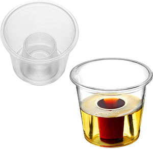 Verres à shot jetables empilables en plastique 3oz/85ml et 4oz/120ml en PP transparent pour fêtes OEM - Product Image 1