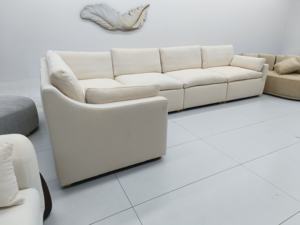 Sofá modular seccional en forma de L, juego de sofás de 2 y 3 plazas con tela de terciopelo y relleno de esponja para muebles del hogar - Product Image 5