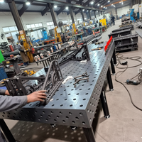 Meja Perlengkapan Pengelasan 3D YAHANDA Baru Permukaan Anti Aus yang Dikeraskan Akurasi Stabil untuk Produksi Pengelasan Busur Robot Berkelanjutan.