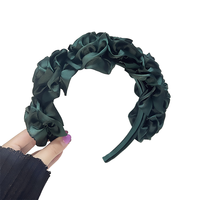 Bandeau fleur en satin tridimensionnel de luxe pour filles et dames accessoire de cheveux à large bord à la mode