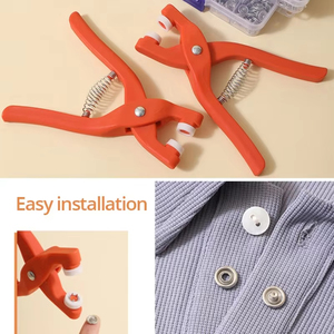 Kit de boutons-<span class=keywords><strong>pression</strong></span> 50/100 pièces avec <span class=keywords><strong>pince</strong></span> à <span class=keywords><strong>pression</strong></span> manuelle pour la couture, les loisirs créatifs, les vêtements et les chapeaux - Product Image 3