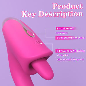 Vibratore 3-in-1 per Adulti Donna, Stimolatore Realistico del Punto G e Clitoride con Vibrazione a Leccata e Succhiatore, 9 Modalità, Grado Medico IPX7 - Product Image 2