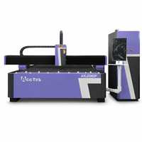 Máquina de corte por láser de fibra CNC de cama individual 2000*6000 para chapa metálica de aluminio CS SS, 1500W 2000W 3000W 6000W