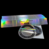 Autocollant holographique 3D prismatique coloré avec logo personnalisé, adhésif imperméable au laser pour l'image de marque et l'emballage