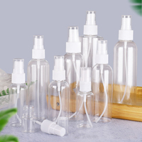Bouteille Vaporisateur Pompe en Plastique PET Transparent Vide Personnalisée 10ml 20ml 30ml 50ml 60ml 80ml 100ml 120ml 150ml 180ml 200ml