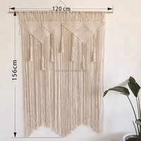 Décoration murale tissée à la main en usine pour la maison et l'hôtel, grand article en macramé, couleur blanche