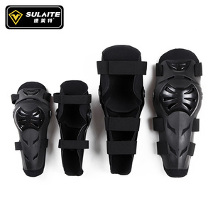 Sulaite - Juego de cuatro protectores negros para rodillas y codos para motociclismo, ciclismo, protección para adultos, unisex, absorción de impactos - Product Image 1