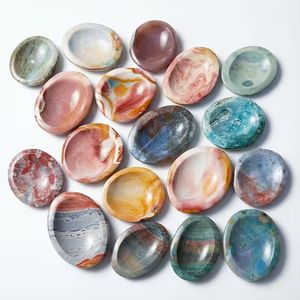 Bol en cristal naturel, bols sculptés en cristal poli, bols en jaspe océanique à vendre - Product Image 1