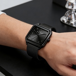 Reloj de Cuarzo SABR con Números Arábigos, Reloj de Lujo para Hombre de Negocios, Acero Inoxidable, Aleación, Rectangular, Puntero, 30 mm - Product Image 5