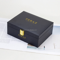 Boîte cadeau de luxe personnalisée en MDF et cuir pour échantillons et ensembles complets de parfums, avec logo personnalisé et emballage OEM