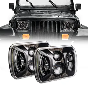 Auto lighting system 5x7 Inch Off-Road Vehicles Rectangular Accessories Headlight 7x6 Inch LED Square Headlights For Gmc Jeep