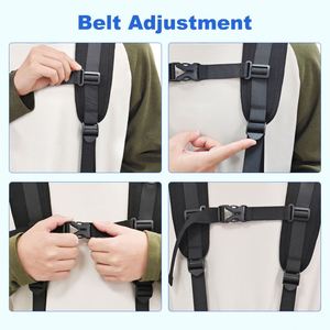 Trendy Portable Adjustable Durable Padded Black Polyester/Nylon Caisheng Backpack Shoulder Straps Replacement for Dry Bags - Product Image 5