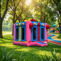 Château gonflable commercial, modèle boîte cadeau fantaisie, certifié CE, garantie 3 ans, 500