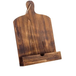 Soporte de Madera para Libros de Cocina, Madera de Paulownia Quemada, Reutilizable, para Lectura en la Cocina - Product Image 5