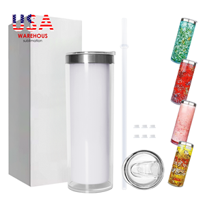 Vaso Térmico Sublimable Blanco de 20oz con Doble Pared, Interior de Acero Inoxidable y Exterior de Plástico, con Orificio Preperforado, Modelo RTS de EE. UU. - Product Image 2
