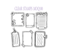 Ensemble de tampons transparents personnalisés en silicone décoratifs pour le scrapbooking et la création artisanale avec découpe