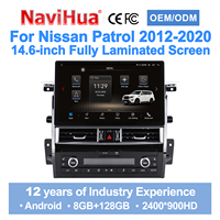 Autoradio Android Navihua avec Carplay, unité centrale multimédia, écran tactile 14,6 pouces pour Nissan Patrol Y62 Infiniti QX56 QX80 2012-2020