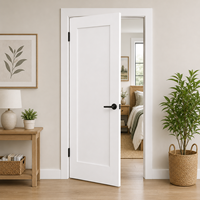 Portes de placard en bois massif de 2,4 m de haut, style Shaker, à 1 panneau, pour chambre, avec cadre - Stock US