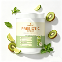 AegleWell OEM ODM Poudre de fibres prébiotiques, peptides de collagène, électrolytes, saveur Kiwi Mojito, complément pour l'équilibre intestinal et la santé de la peau