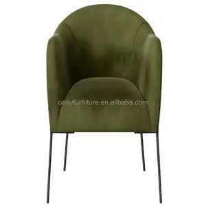 Modern Luxury soft Leisure Chair Home Furniture upholstered plush velvet with metal legs Living Room Accent Chair