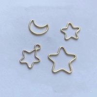 14K Or Rempli Creux Étoile Lune En Forme De Charmes Fermeture Connexion Anneaux De Saut Pour Bracelet Collier DIY Bijoux Accessoires