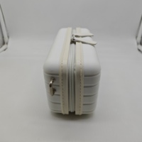 Sac de maquillage personnalisé en PP blanc, sac de transport portable avec bandoulière, étanche, étui à cosmétiques, rangement de voyage