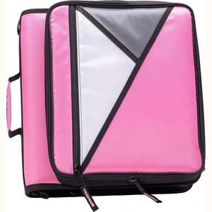 Free Sample BSCI <b>3</b> <b>Ring</b> <b>3</b> Inch Zipper <b>Binder</b>, 700 Sheets Large Capacity Waterproof School <b>Binder</b>, D-<b>Ring</b> Zip up <b>Binder</b> Bag - Product Image 1