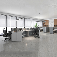 WESOME Cabine de bureau moderne à 2 places pour bureau, hôpital, atelier, poste de travail ouvert avec espace de coworking et bureau du personnel