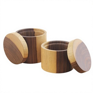 Natural Wood Classic Design 250mL Storage <b>Jar</b> with Wooden Lid for Herbs <b>Spices</b> Tea & Coffee-Durable & Eco-Friendly - Product Image 2
