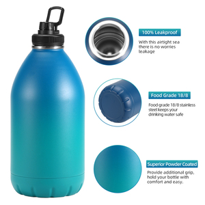 Bouteille isotherme en acier inoxydable de 128 oz avec design original et bec verseur facile, idéale pour le camping, pour boissons chaudes ou froides - Product Image 4