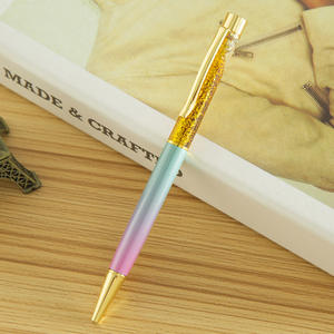 Stylo bille rétractable en métal doré 0,5 mm avec paillettes, cadeau fantaisie, encre noire pour l'écriture - Product Image 5