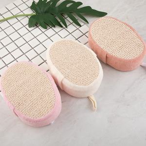 Éponge de bain en loofah naturelle écologique en gros d'usine, éponges et brosses exfoliantes pour le corps en <span class=keywords><strong>sisal</strong></span> et chanvre, forme ovale simple pour le dos - Product Image 3