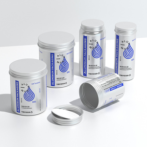 High End Silver Aluminum <b>Bottle</b> for Vitamin Supplement Capsule Packaging with Airtight Seal Cap - Product Image 1