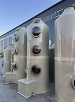 Laveur industriel à eau, tour de purification en PP, moteur, colonne d'absorption par pulvérisation d'eau à 99 % d'efficacité, élimination des gaz, personnalisable