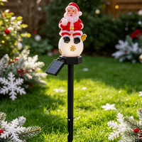Solarbetriebene Weihnachtsbaum-, Weihnachtsmann- und Schneemann-Bodenbeleuchtung für den Außenbereich, IP65/wasserdicht, CE- und RoHS-zertifiziert, PVC-Material, für die Feiertage