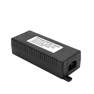 อะแดปเตอร์จ่ายไฟ POE แบบมาตรฐาน Gigabit 52V 0.58A  30W  พร้อมพอร์ต Ethernet 10/100/1000Mbps สำหรับระบบกล้องวงจรปิด สีดำ 2 พอร์ต  พร้อมกล่องพลาสติก - Product Image 4